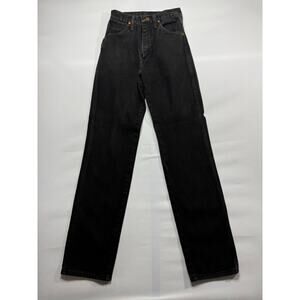 Vintage Wrangler Women's Straight Leg Western Black Jeans - Size 24x31.5